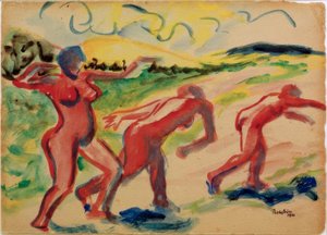 Frauen in den Dünen von Max Pechstein