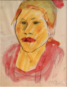 Mädchenkopf von Max Pechstein