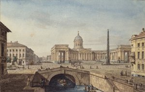 Die Kasaner Kathedrale in Sankt Petersburg, 1817 von Maxim Nikiphorovich Vorobyev