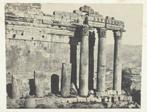 Baalbeck Heliopolis, Tempel des Jupiter, Westfassade, Syrien, 1849-51, gedruckt 1852