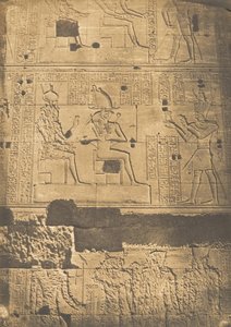 Basrelief von der Westmauer des großen Tempels der Isis, in Philae, April 1850