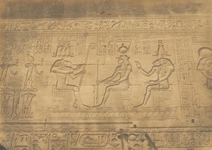 Basreliefs der Fassade des Tempels von Dendêrah Tentyris, 1849-50