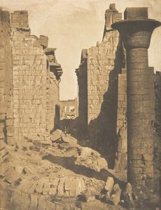 Hof der Bubastiten und Eingang zur Hypostylhalle des Palastes von Karnak, Theben, 1849-50 von Maxime Du Camp