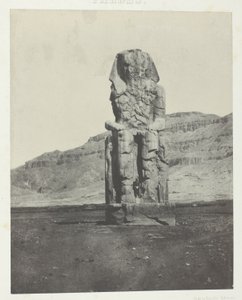 Gournah, Koloss von Amenophis III; Theben, Tafel 56 aus dem Album "Ägypten, Nubien, Palästina und Syrien" (1852)