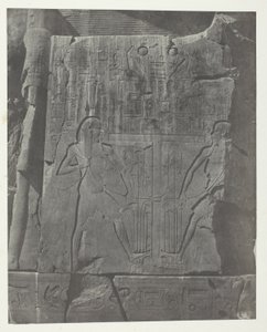 Gournah, Skulpturen des Throns der Kolosse; Theben von Maxime Du Camp