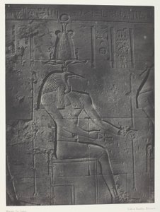 Großer Tempel der Isis in Philä, Tôth Ibiocéphale; Nubien, Platte 79 aus dem Album "Ägypten, Nubien, Palästina und Syrien" (1852) von Maxime Du Camp
