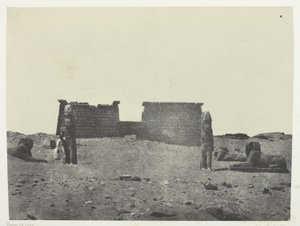 Hémi-Spéos De Séboua, Drômos; Nubien, Tafel 97 aus dem Album "Ägypten, Nubien, Palästina und Syrien" (1852)