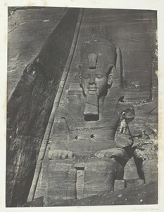 Ibsamboul, Östliches Koloss des großen Speos von Phrè, Nubien, 1849-51, gedruckt 1852 von Maxime Du Camp