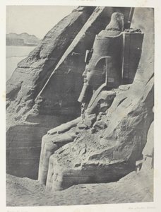 Ibsamboul, Koloss des östlichen Späos von Phrè, im Profil gesehen; Nubien, Tafel 104 aus dem Album "Ägypten, Nubien, Palästina und Syrien" (1852) von Maxime Du Camp