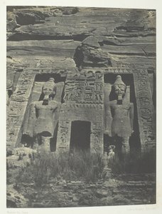 Ibsamboul, Eingang des Speos von Hathor, Nubien, 1849-51, gedruckt 1852 von Maxime Du Camp