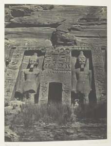 Ibsamboul, Eingang des Spéos von Hathor; Nubien, Tafel 109 aus dem Album "Ägypten, Nubien, Palästina und Syrien" (1852) von Maxime Du Camp