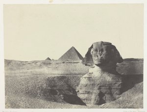 Der Sphinx von vorne gesehen, Mittelägypten von Maxime Du Camp
