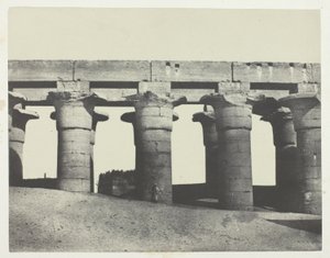Luxor, Große Kolonnade des Palastes; Theben von Maxime Du Camp