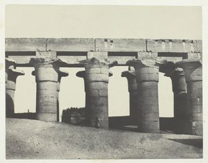 Luxor, Große Kolonnade des Palastes, Theben, 1849-1851, gedruckt 1852 von Maxime Du Camp