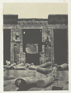 Médinet-Habou, östlicher Teil des Peristyls des Palastes von Ramses-Méiamoun; Theben