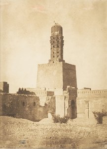 Minaret oriental de la Mosquée du Khalif Hakem, au Kaire, 27. Dezember 1849