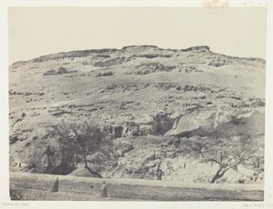 Nekropole des alten Lycopolis, Oberägypten, Tafel 12 aus dem Album "Egypte, Nubie, Palestine et Syrie" (1852) von Maxime Du Camp
