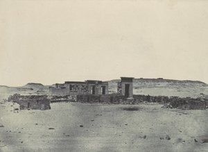 Nubien. Tempel und Dorf von Debod. Parembole der Reiseroute von Antonin, 1850 von Maxime Du Camp