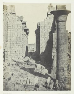 Palast von Karnak, Hof der Bubastiten und Haupteingang der Hypostylhalle, Theben, 1849-51