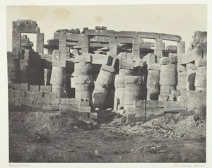 Palais de Karnak, Hypostylensaal von Norden, Theben, 1849-51, gedruckt 1852