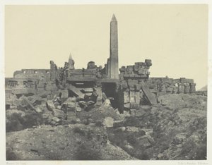Palais de Karnak, Granitheiligtum und Hypostylsaal; Theben von Maxime Du Camp