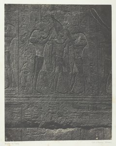 Palais de Karnak, Außenskulpturen des Granitheiligtums, Theben, 1849-51, gedruckt 1852
