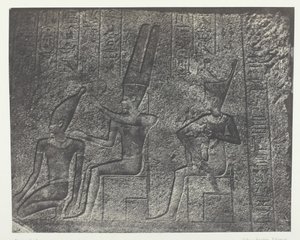 Palais de Karnak, Äußere Skulpturen des Granitheiligtums, Theben, 1849-51, gedruckt 1852