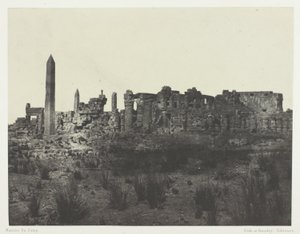 Palast von Karnak, Gesamtansicht der Ruinen, von Norden aufgenommen; Theben von Maxime Du Camp