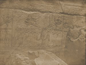 Palais de Karnak, äußere Skulpturen des Granitheiligtums, 1849-51