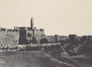 Palästina. Jerusalem. Westlicher Teil der Mauern, 1850