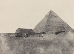 Pyramide von Chephren, Mittleres Ägypten, Tafel 10 aus dem Album „Ägypten, Nubien, Palästina und Syrien“ (1852) von Maxime Du Camp
