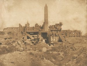 Ruinen des Palastes von Karnak - Blick vom Ende des Heiligtums, 1849-50