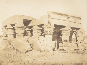 Ruinen des Tempels von Koum-Ombou Ombos, 1849-50