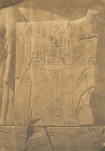 Belagerung des monolithischen Kolosses von Amenophis III in Theben, Details der Skulpturen, 1849-50