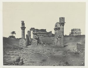 Tempel von Hermontis, Oberägypten, Tafel 63 aus dem Album "Ägypten, Nubien, Palästina und Syrien" (1852) von Maxime Du Camp