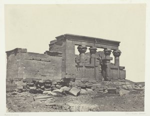 Tempel von Débôd, Parembole des Itinéraires von Antonin; Nubien, Platte 86 aus dem Album "Egypte, Nubie, Palestine et Syrie" (1852) von Maxime Du Camp