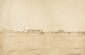Gesamtansicht der Ruinen von Luxor, von Westen aufgenommen, Theben, 1849-50 von Maxime Du Camp