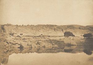 Vue prise au Nord de Philae - Dorf Kounoço, 1849-50