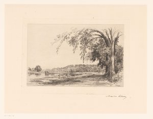 Ansicht von Richmond von Maxime François Antoine Lalanne (signed by artist)