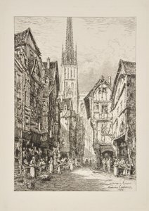 Eine Straße in Rouen von Maxime Lalanne
