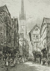 Eine Straße in Rouen von Maxime Lalanne