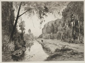 Kanal bei Pont Sainte-Maxence von Maxime Lalanne