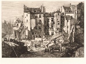 Abrissarbeiten für die Eröffnung der Rue des Écoles von Maxime Lalanne