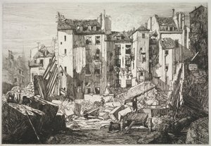 Abriss für die Eröffnung der Rue des Écoles, 1862 von Maxime Lalanne