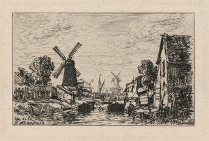 Eine holländische Landschaft (in Zaandam) von Maxime Lalanne