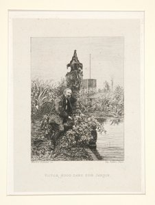 Victor Hugo in seinem Garten, pl. 12 aus der Suite Bei Victor Hugo von Maxime Lalanne