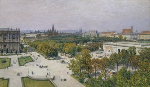 Blick auf den Ring gegen das Rathaus und Parlament von Maximilian Suppantschitsch