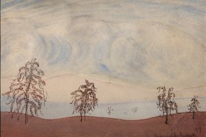 Landschaft mit Bäumen, 1917