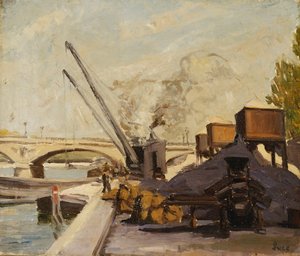 Kräne an der Seine