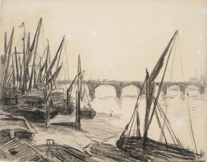 Die Themse an der Vauxhall-Brücke von Maximilien Luce